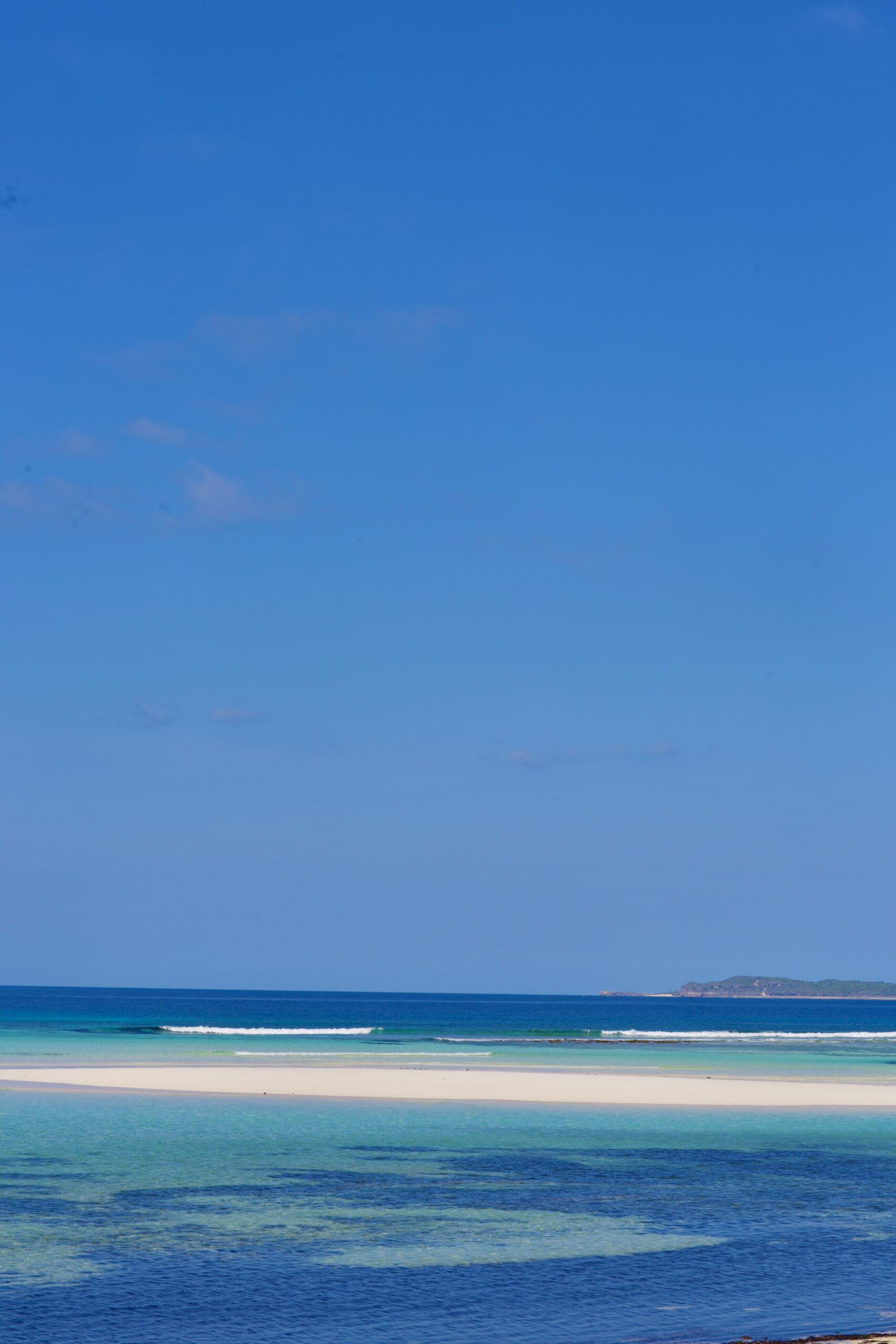 Turquoise shallows over the house reef